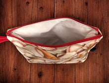 Load image into Gallery viewer, Baseball Water Resistant Travel Bag | Makeup Bag | Overnight Bag
