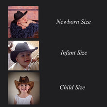 Load image into Gallery viewer, Hot Pink Baby Felt Cowboy Hat | Newborn | Infant | Child Sizes Available