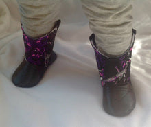 Load image into Gallery viewer, Muddy Girl Baby Cowboy Boots with Leather | Newborn size up to 24 Months