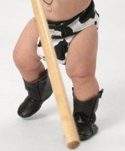 Load image into Gallery viewer, Dark Brown Faux Leather Baby Cowgirl Boots with Light Pink Bows