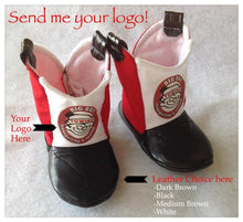 Load image into Gallery viewer, "Your Logo Here" Baby Cowboy Boots with Leather | Newborn size up to 24 Months