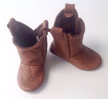 Load image into Gallery viewer, Ostrich Faux Leather Baby Cowboy Boots | 3-6 M size up to 24 Months
