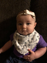 Load image into Gallery viewer, Baby Gift Set Tribal Print Bandana Bib, Gray Shoes & Car Seat Belt Covers