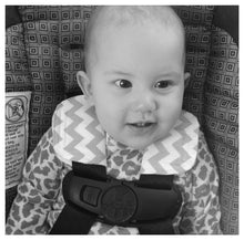 Load image into Gallery viewer, Baby Gift Set Tribal Print Bandana Bib, Gray Shoes & Car Seat Belt Covers
