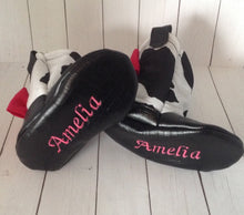 Load image into Gallery viewer, Cow Print Cowgirl Boots with Faux Leather & Bows