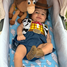 Load image into Gallery viewer, Light Brown Faux Leather Baby Cowboy Boots | Newborn size up to 24 Months