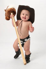 Load image into Gallery viewer, Dark Brown Faux Leather Cowboy Boots