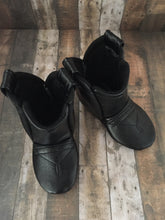Load image into Gallery viewer, Black Faux Leather Baby Cowboy Boots