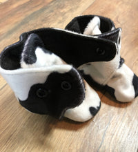 Load image into Gallery viewer, Faux Cow Fur Snap Boots