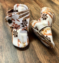 Load image into Gallery viewer, Neutral Aztec Flannel Snap Boots
