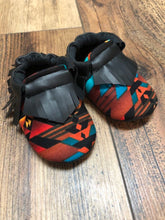 Load image into Gallery viewer, Southwest Print Baby Moccasins | Newborn size up to 24 M