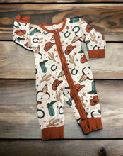 Load image into Gallery viewer, Boots, longhorns &amp; horseshoes Jumpsuit