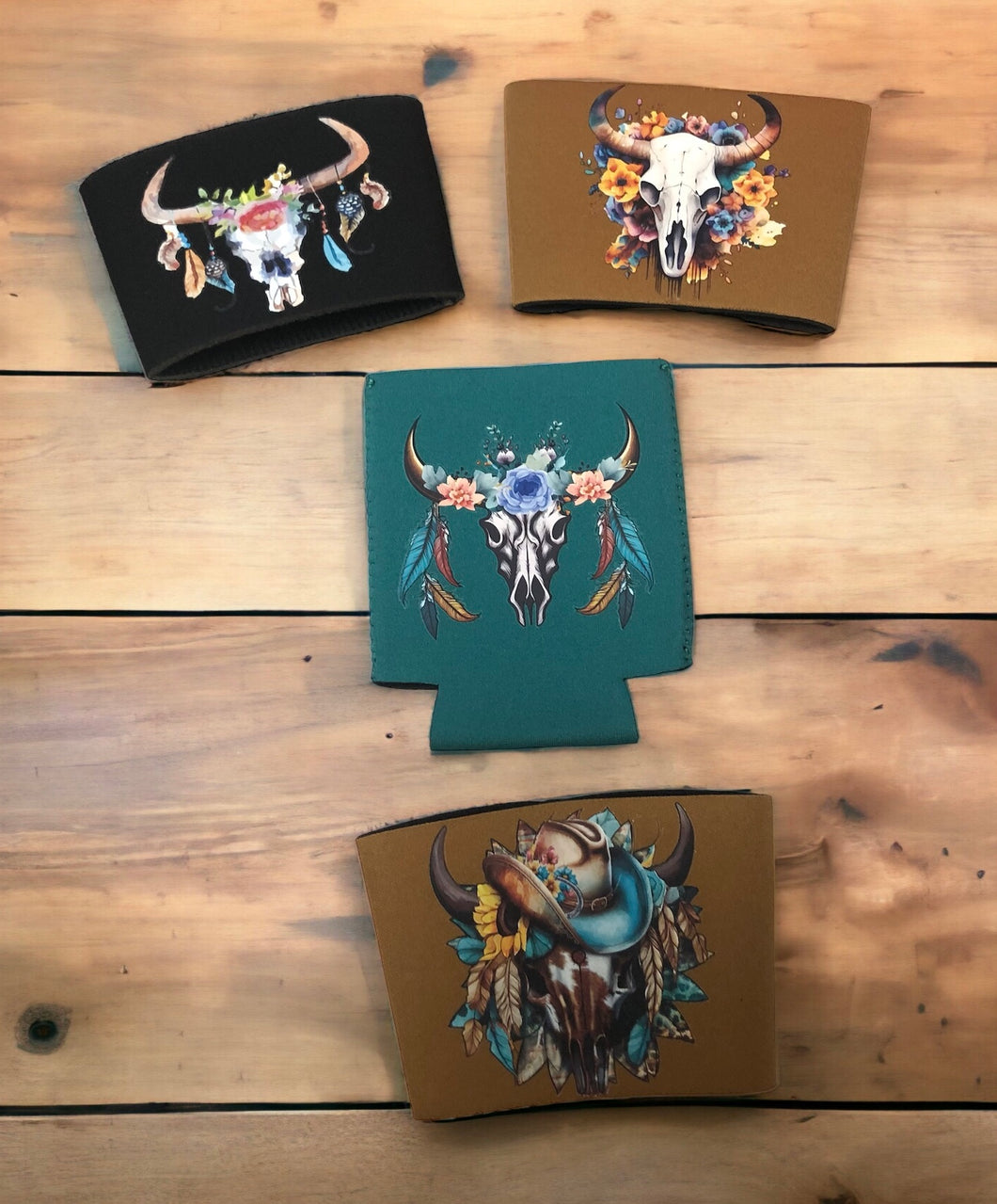Western Can & Coffee Koozies | 4 Pack