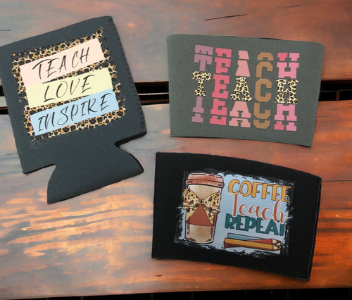 Teacher Can & Coffee Koozies | 3 Pack