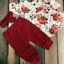 Load image into Gallery viewer, Floral Dress with Pants &amp; Bow