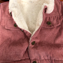 Load image into Gallery viewer, Pink Corduroy Fleece Lined Coat