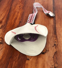 Load image into Gallery viewer, Baseball Pacifier Clip with Cover