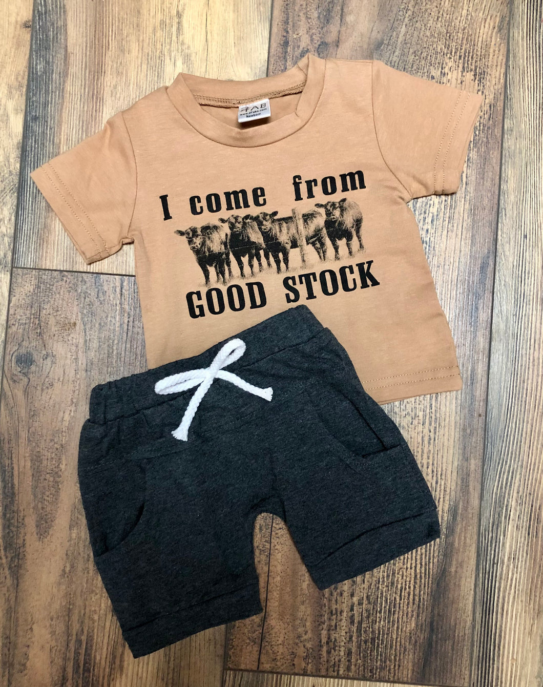 I Come From Good Stock Shirt & Shorts Set