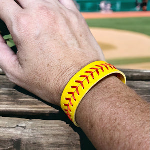 Softball Leather Bracelet (FREE Shipping in the US)