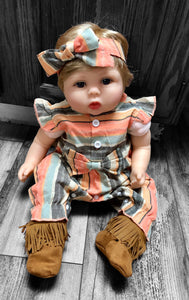 Striped Romper with Bow
