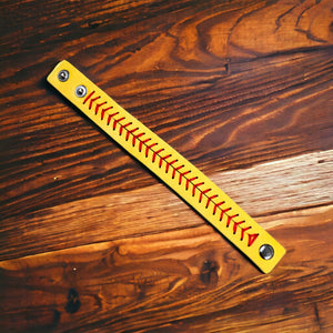 Softball Leather Bracelet (FREE Shipping in the US)