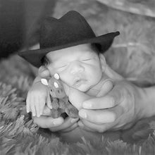Load image into Gallery viewer, Ivory or Off-White Baby Felt Cowboy Hat | Newborn | Infant | Child Size