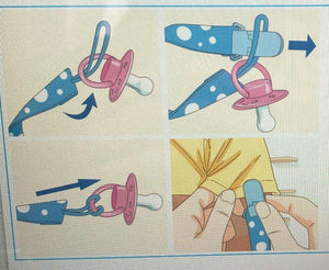 Baseball Pacifier Clip with Cover