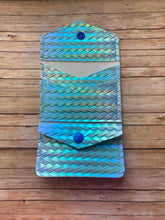Load image into Gallery viewer, Stitch with Shimmer Blue | Tri-Fold Billfold