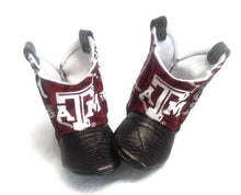 Load image into Gallery viewer, Texas A&amp;M Baby Cowboy Boots with Leather | Newborn size up to 24 Months
