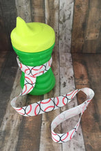 Load image into Gallery viewer, Baseball Sippy / Bottle / Toy Leash