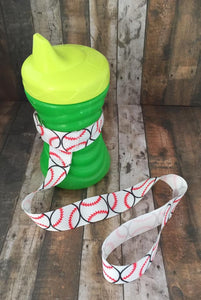 Baseball Sippy / Bottle / Toy Leash