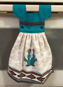 Dish Towel Dress / Cactus Print Towel