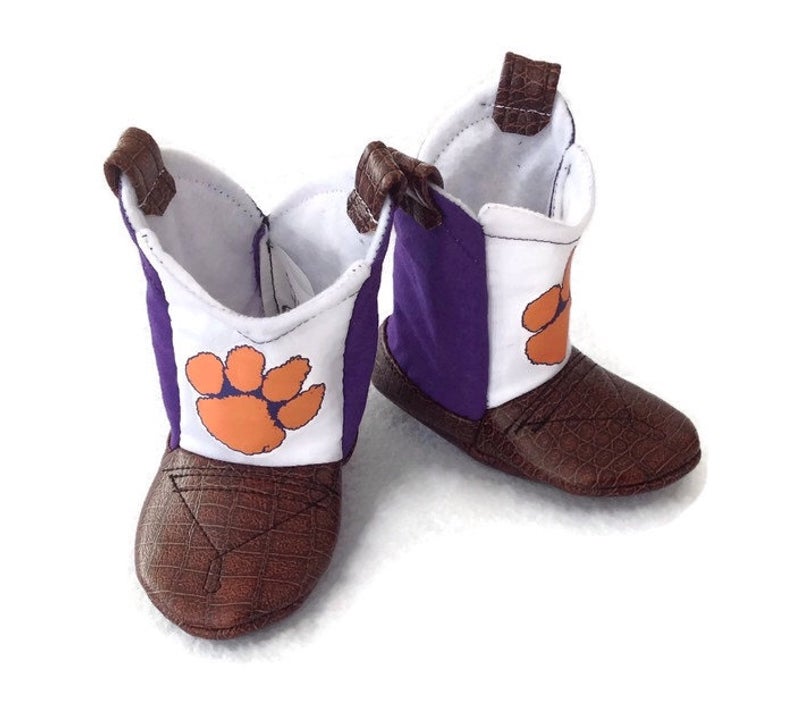 Clemson Tigers Baby Cowboy Boots