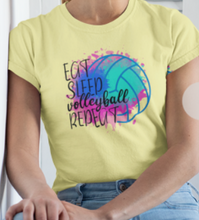 Load image into Gallery viewer, Light Yellow Short Sleeve Shirt | Women&#39;s | Volleyball Themed