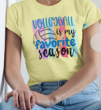 Load image into Gallery viewer, Light Yellow Short Sleeve Shirt | Women&#39;s | Volleyball Themed