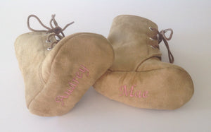 Tan Baby Combat Boots | Newborn size up to 4T