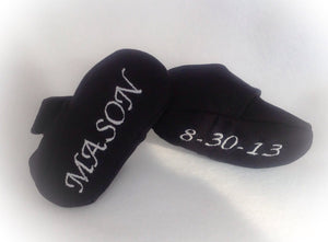 Black & White Baby Shoes with Elastic | Newborn size up to 18 Months
