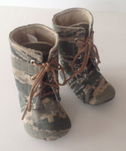 Load image into Gallery viewer, Air Force Baby Combat Boots | Military Camo | Newborn size up to 4T