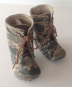 Air Force Baby Combat Boots | Military Camo | Newborn size up to 4T