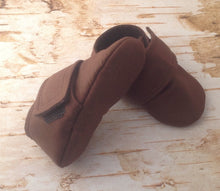 Load image into Gallery viewer, Brown Baby Shoes with Strap