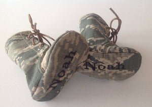 Army Baby Combat Boots | ACU Camo | Newborn size up to 4T |