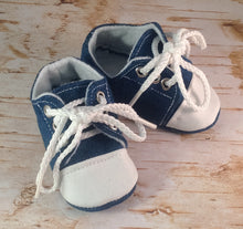 Load image into Gallery viewer, Denim Baby Tennis Shoes