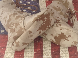 US Marine Corps Desert Camo Baby Combat Boots | Newborn size up to 4T