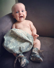 Load image into Gallery viewer, Army Baby Combat Boots | ACU Camo | Newborn size up to 4T |