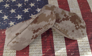 US Marine Corps Desert Camo Baby Girl Shoes with Bows | Newborn size up to 24 Months