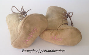 US Marine Corps Desert Camo Baby Girl Shoes with Bows | Newborn size up to 24 Months