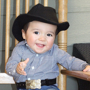 Baby Felt Cowboy Hat | Newborn | Infant | Child Sizes Available | PICK YOUR COLOR