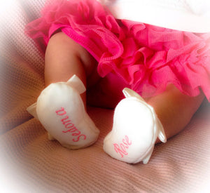 White Baby Girl Shoes with Bows | Newborn up to 24 Months