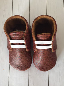 Football Leather Baby Shoes with Elastic