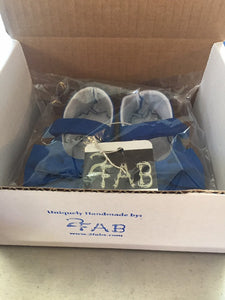 Royal Blue Baby Girl Shoes with Bows | Newborn size up to 24 Months